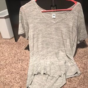 Gray v-neck tee shirt